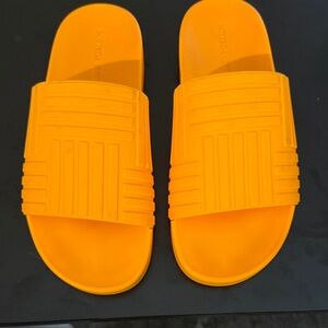 Bottega Veneta Vibrant Orange Slide Sandals Size 36